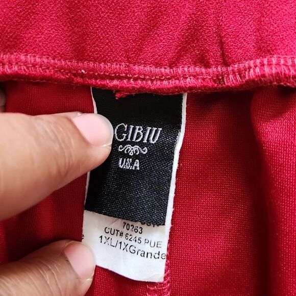 Red Gibiu Wide Leg pants Size 1X - Picture 2 of 2